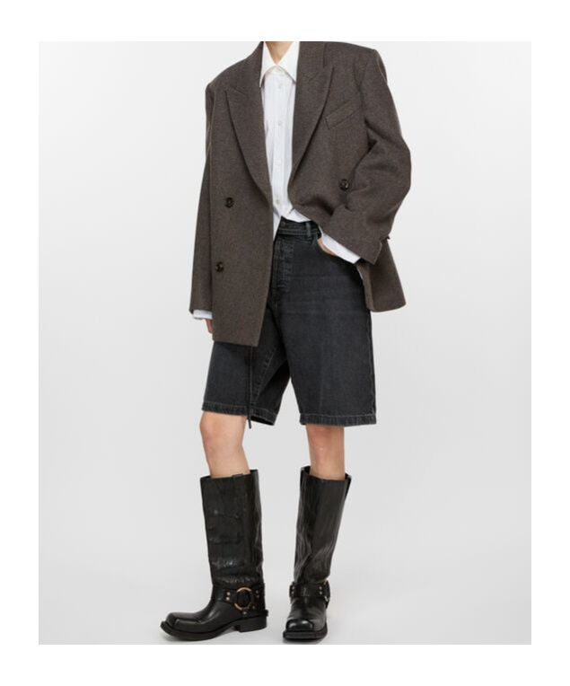 Acne Studios Raw-cut Blazer In Black