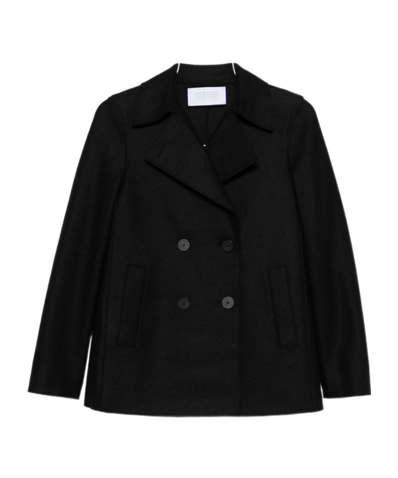 Harris Wharf London Double-breasted Jacket In Black