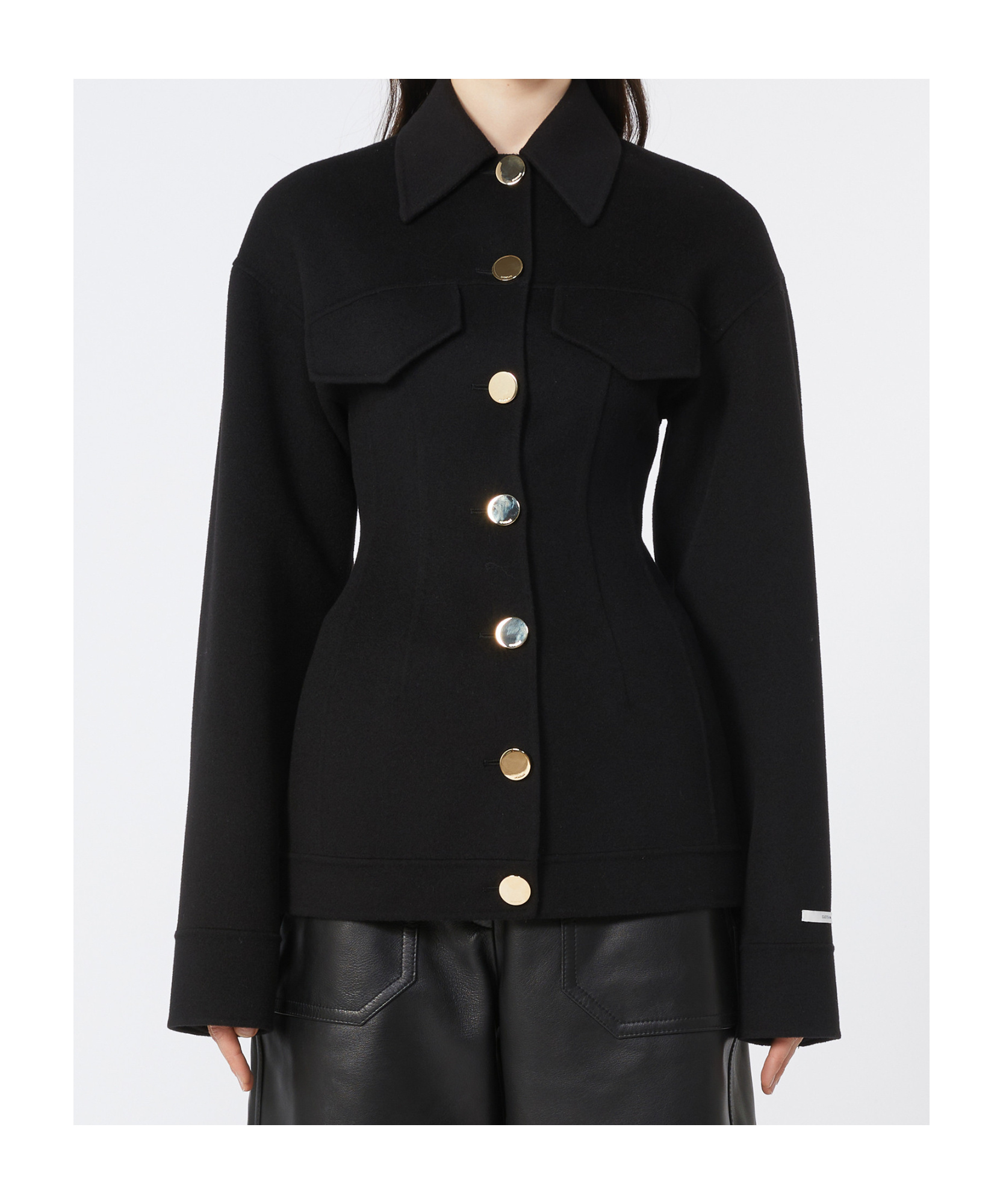 Sportmax Egeo Button-up Jacket In Black