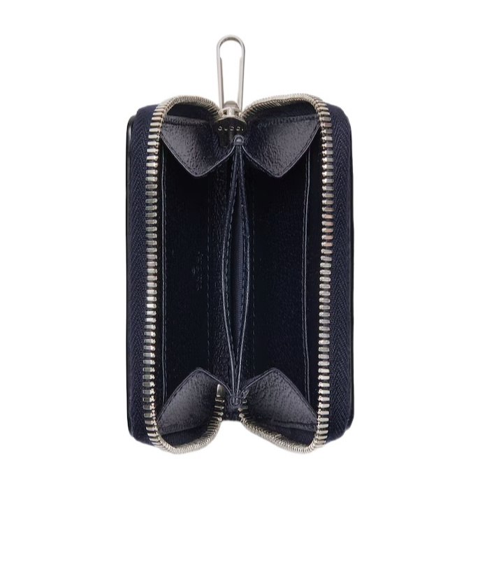 Gucci Ophidia Zipper Wallet In Black