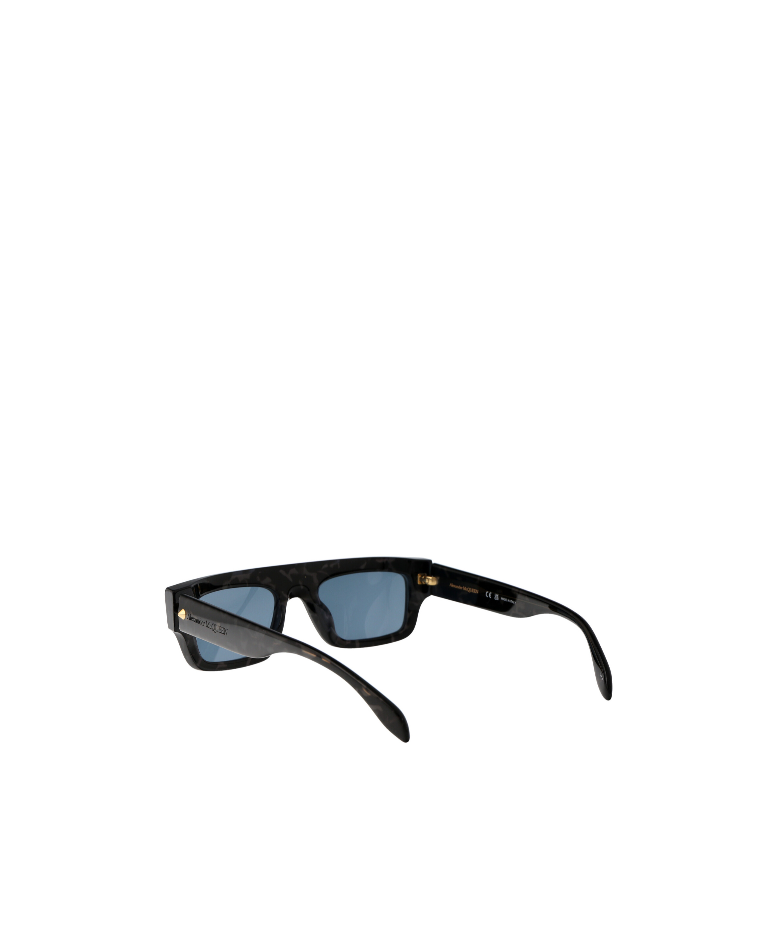 Alexander Mcqueen Spike Stud-detailing Rectangle-frame Sunglasses In Black
