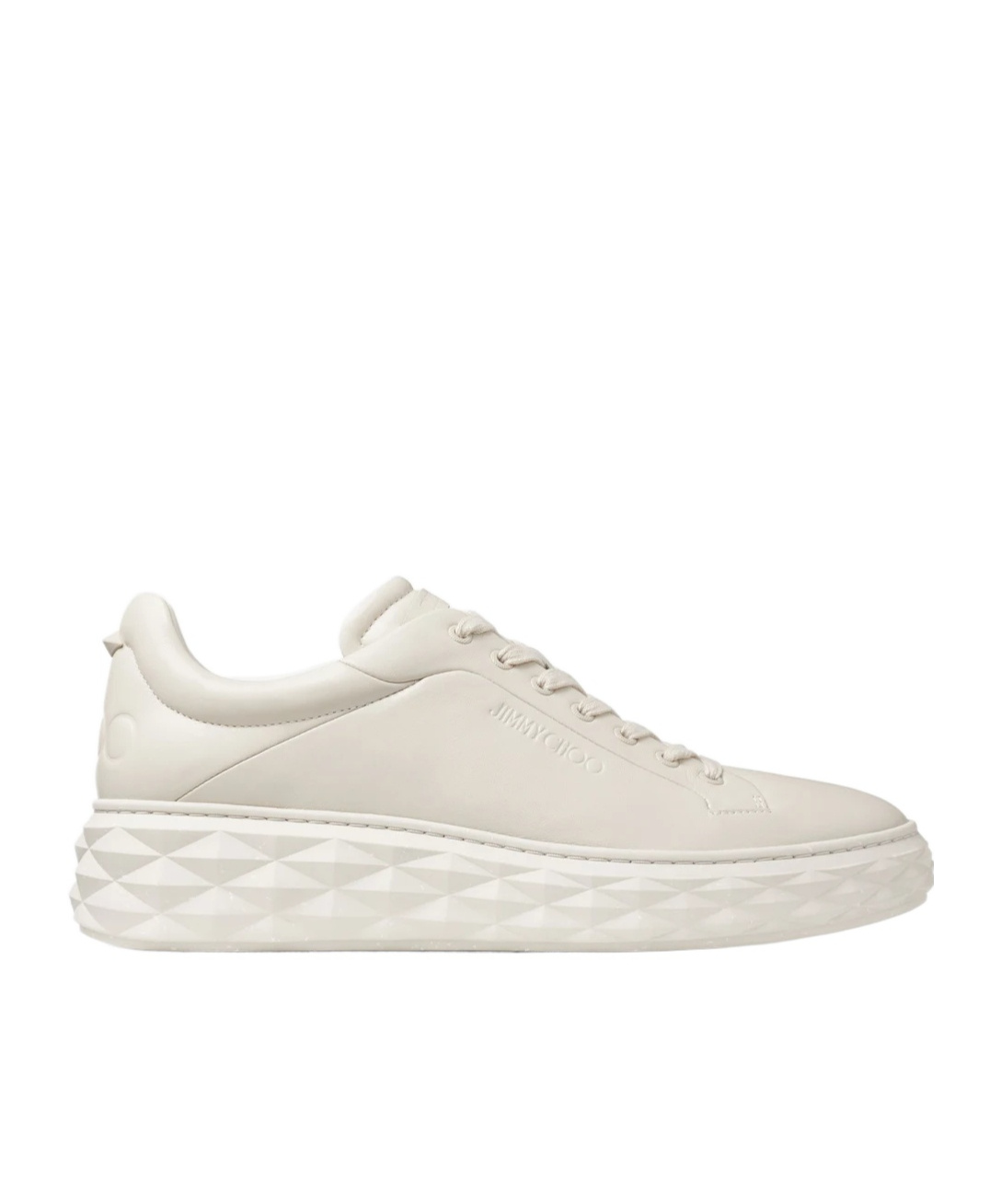 Jimmy Choo Round Toe Low-top Casual Shoes In White