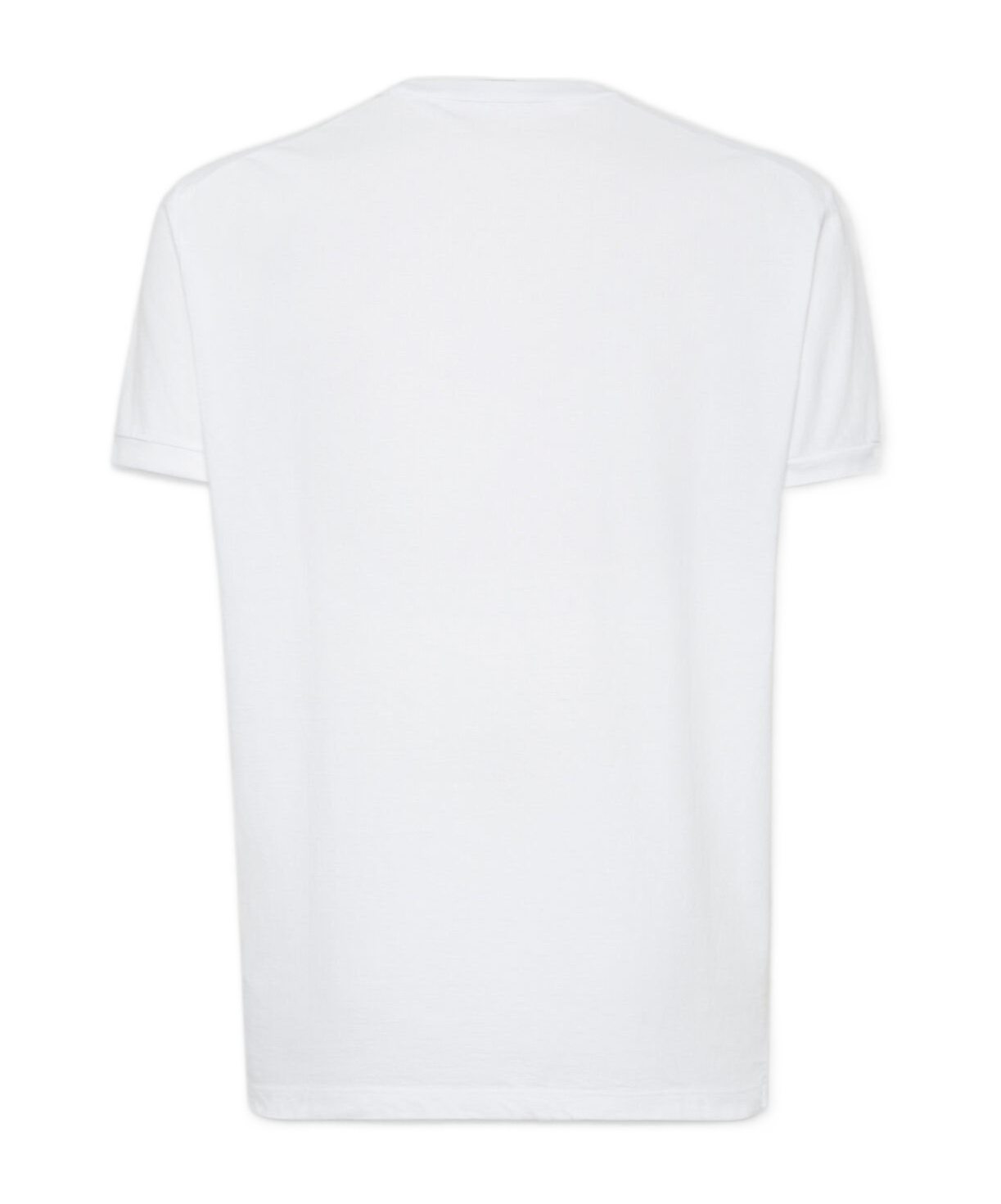 Dsquared2 Crew Neck Cracked Effect Graphic Print In White