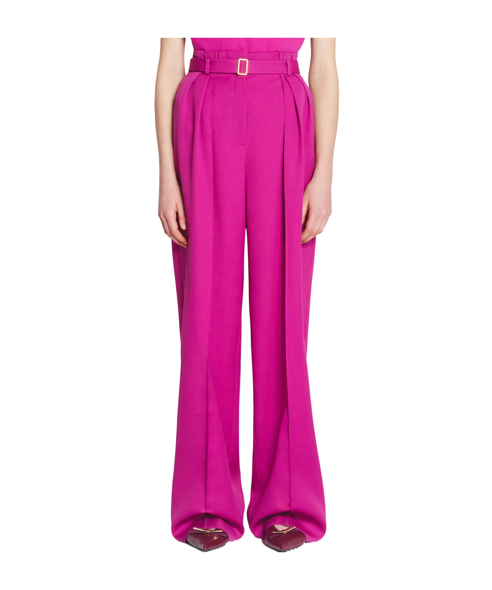 LANVIN LANVIN PLEATED STRAIGHT LEG TROUSERS