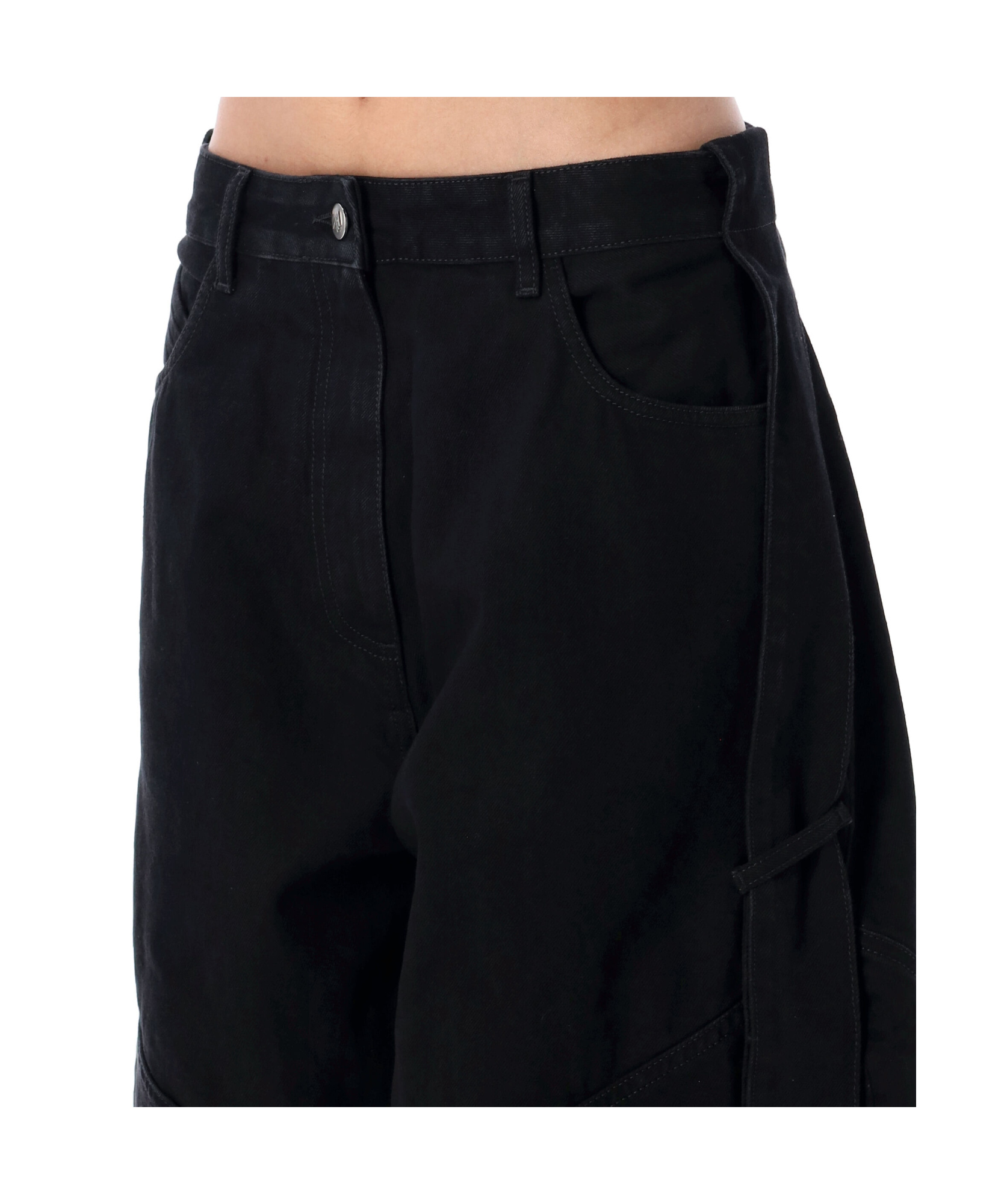 Attico New Denim Wide In Black
