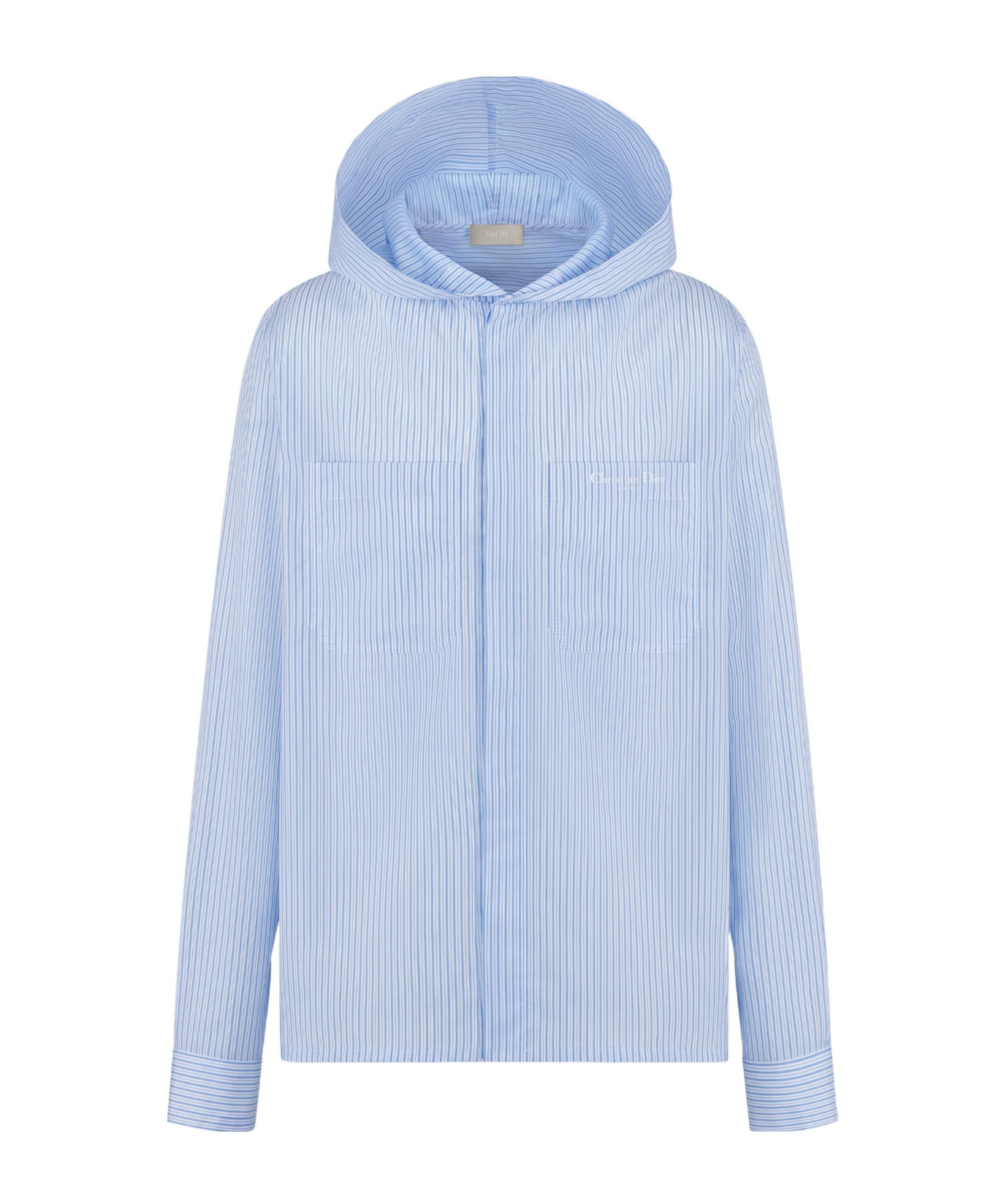 Dior Christian  Couture Hooded Shirt In Blue