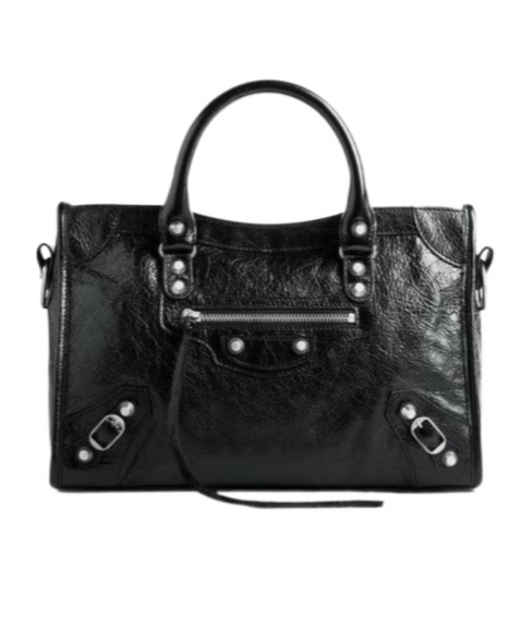 Balenciaga Small Leather Le City Top-handle Bag In Black