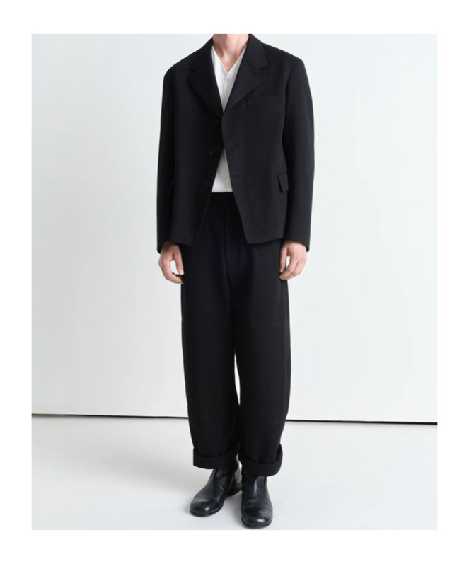 Lemaire Single-breasted Blazer In Black