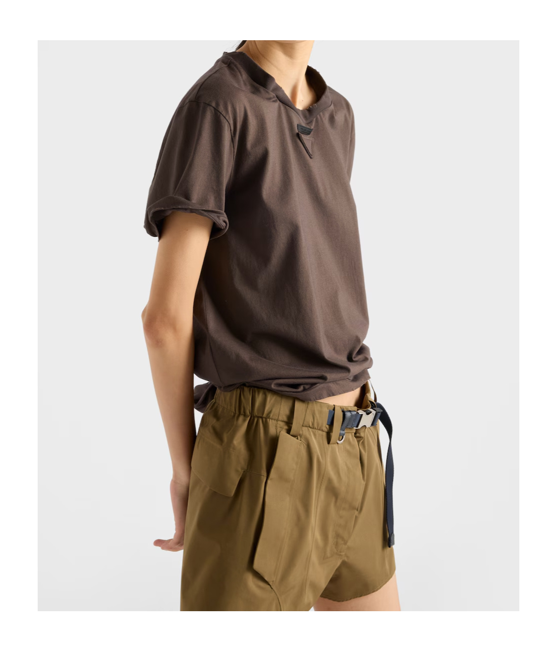 Prada Short-sleeved T-shirt In Brown