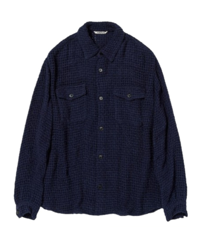 Auralee Homespun Long-sleeved Shirt In Black