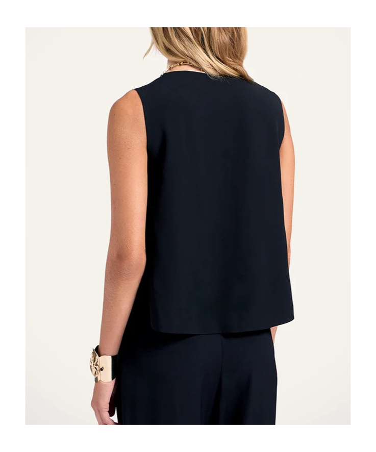 La Doublej Embroidered V Neck Scala Top Crystal Chiffon Embroidery In Multi