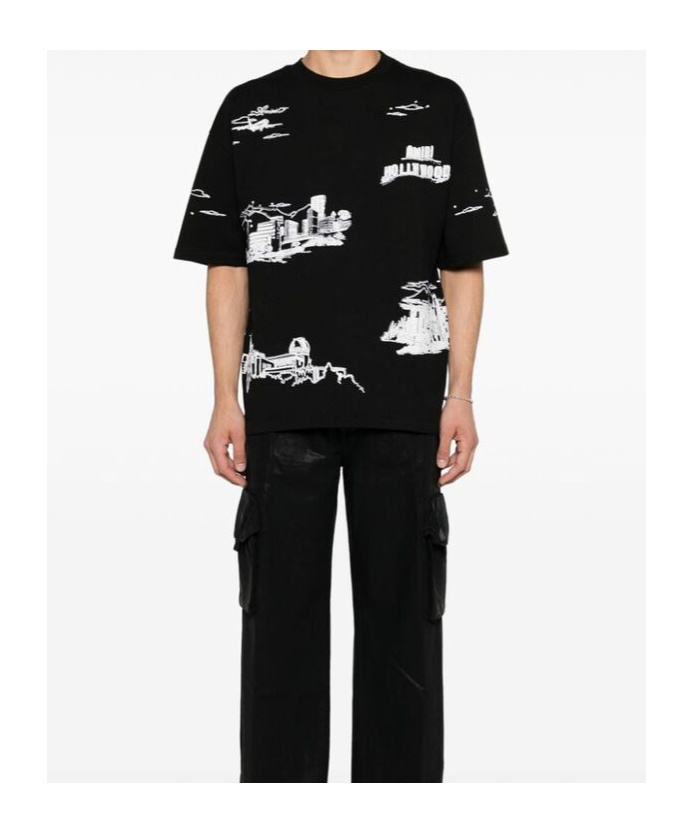 Amiri La Landmark T-shirt In Black