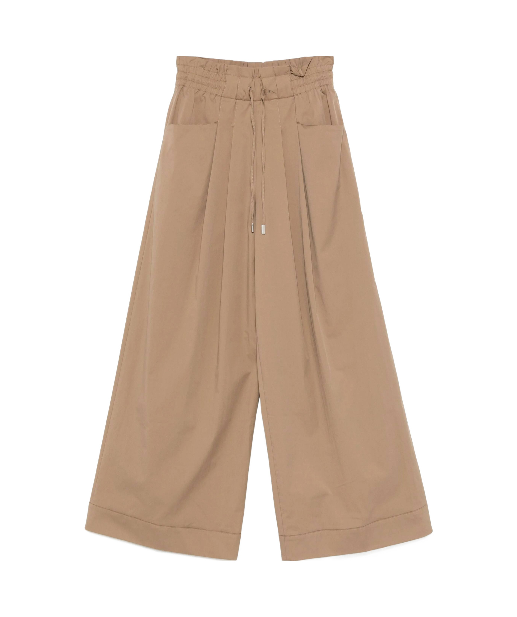 Pt Torino Light Brown Drawstring Rope Trousers In Nude