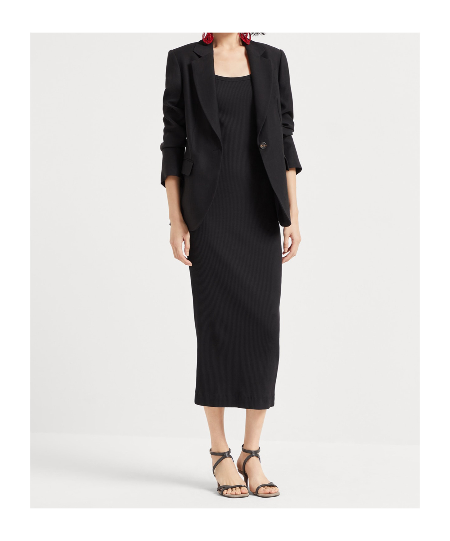 Brunello Cucinelli Monili-embellished Tank Dress In Black