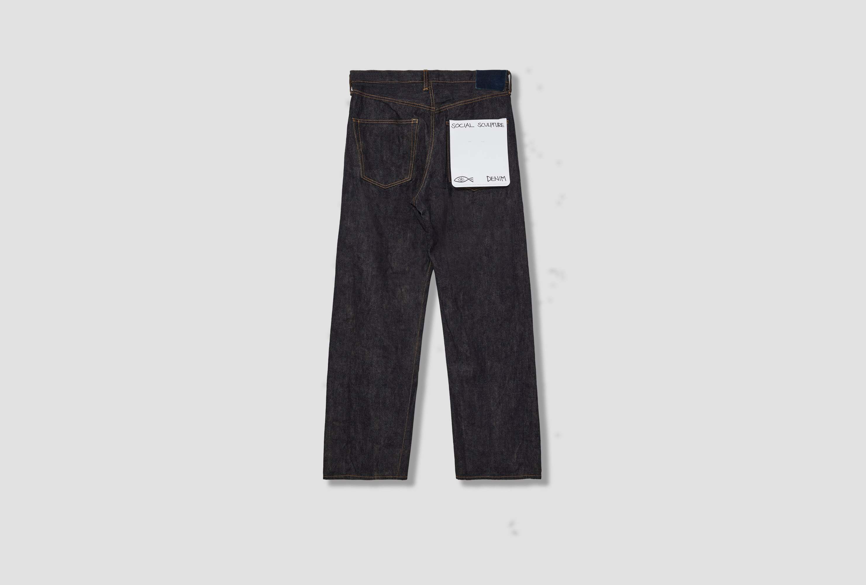 Visvim Waistband Denim Trousers In Black