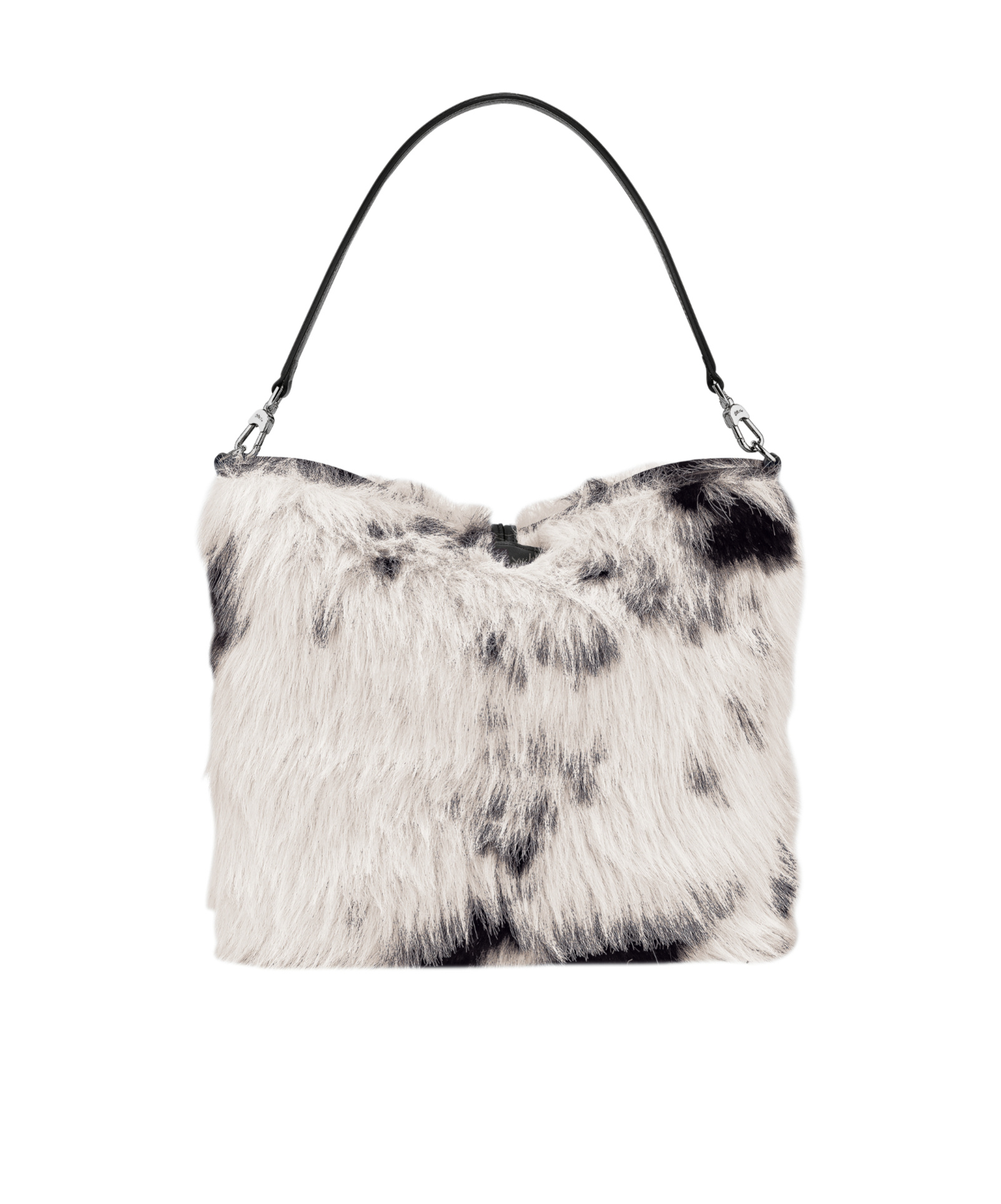 Longchamp Le Roseau Faux-fur Clasp Shoulder Bag In Multi