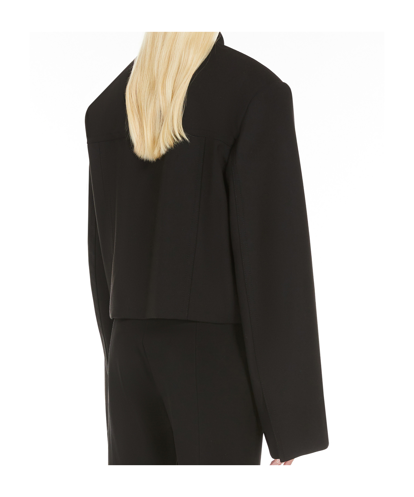 Sportmax Short Wool Coat In Black