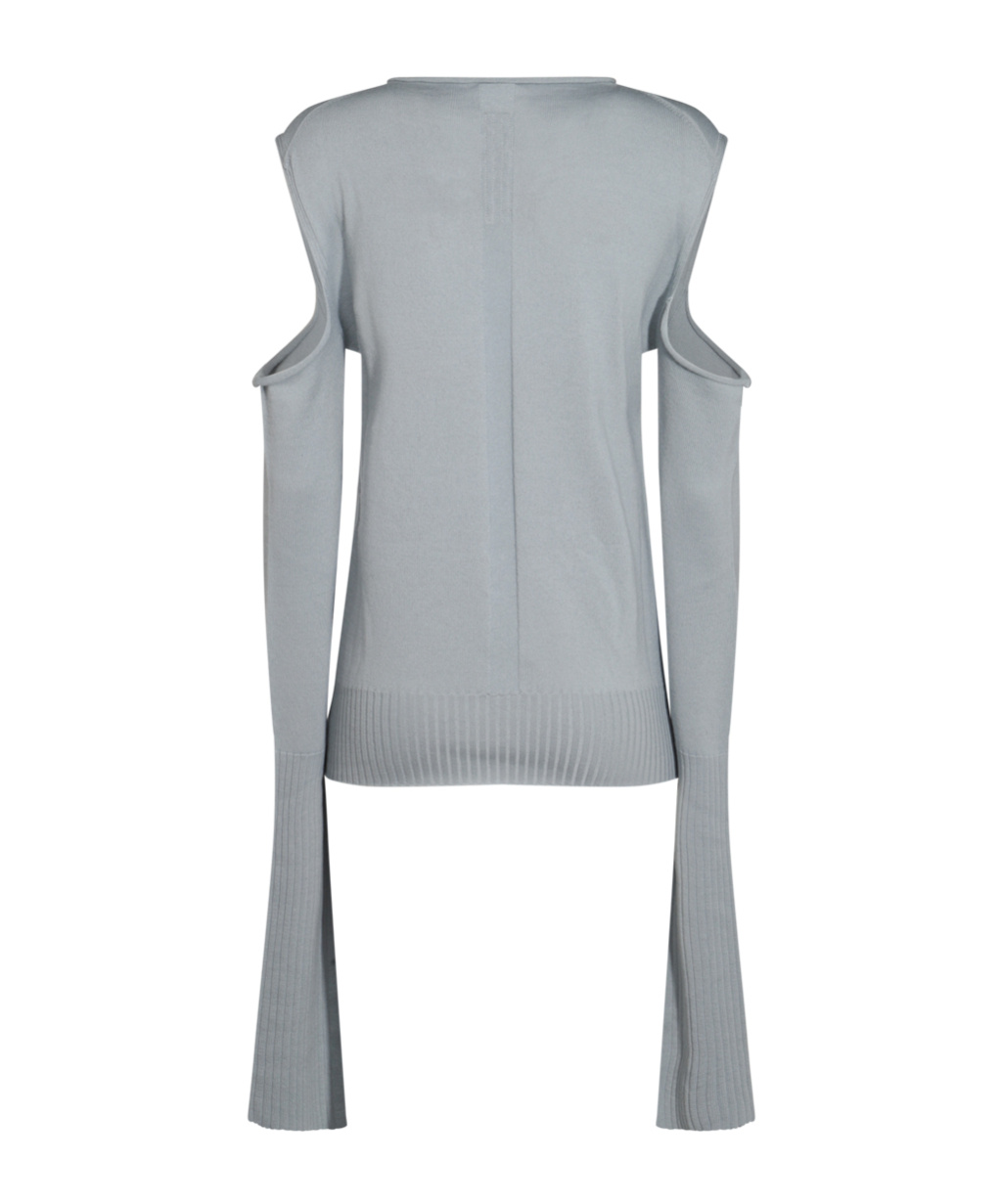 Rick Owens Woman Sweater Sky Blue Size S Virgin Wool In Gray