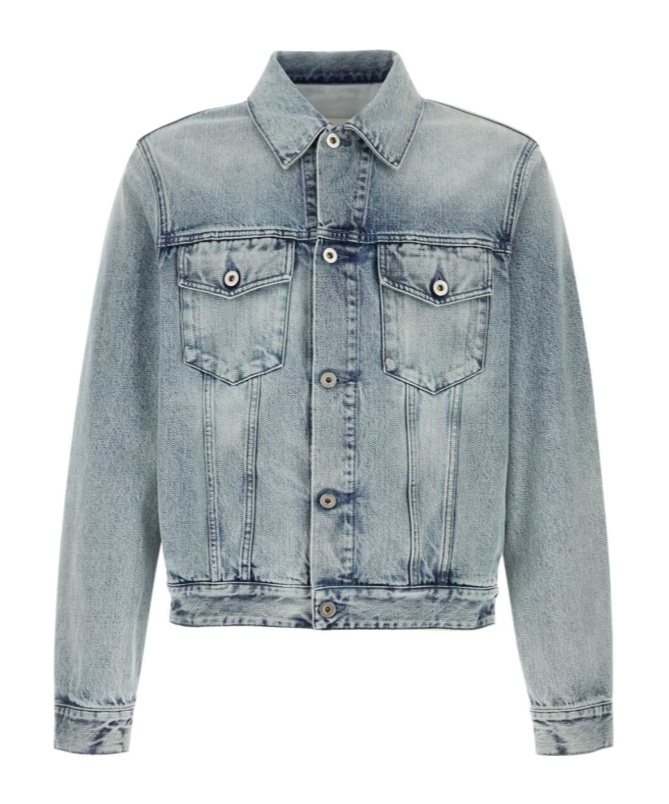 Jil Sander Denim Jacket With Chest Pockets And Collared Neck In Blue