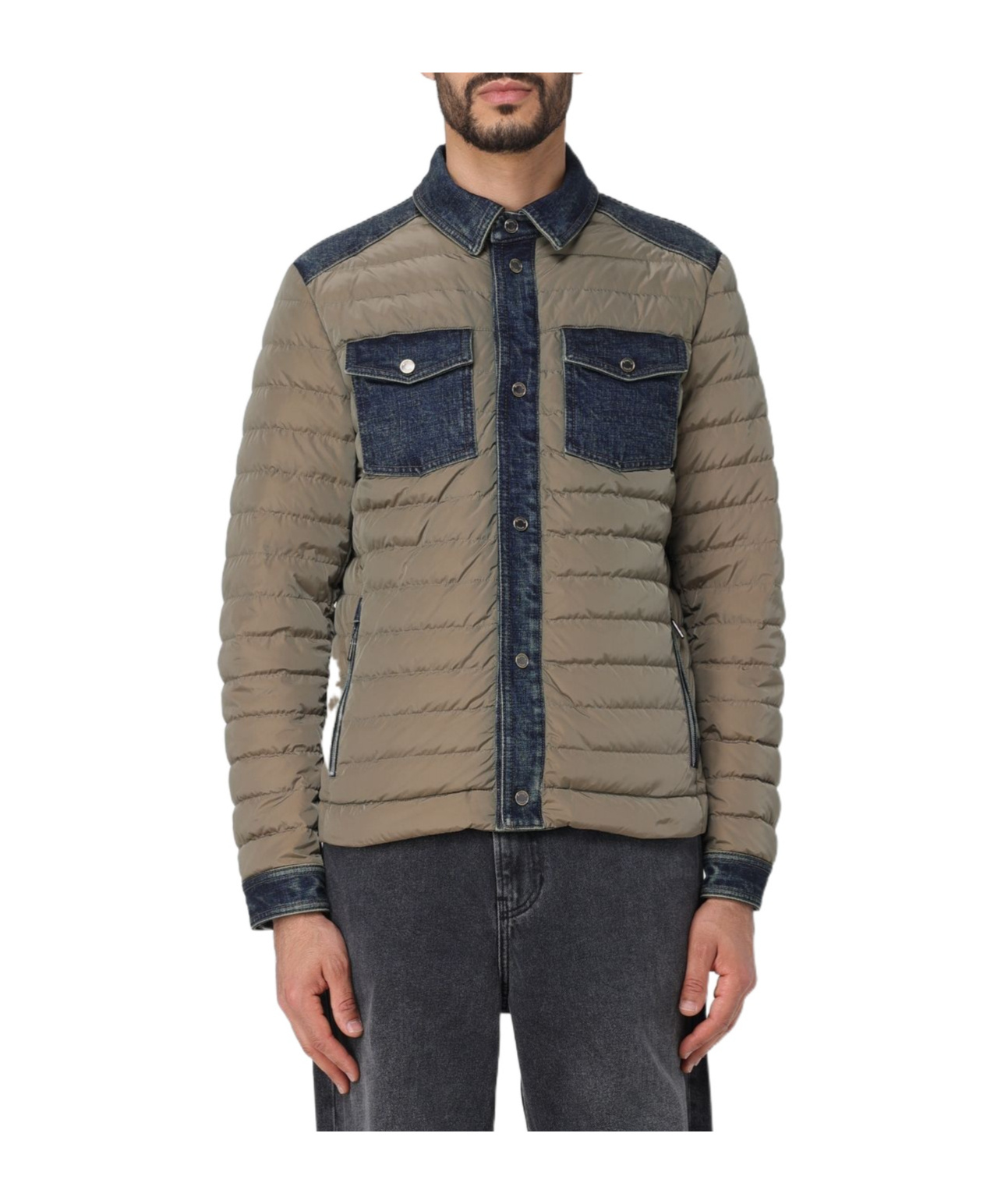 Moorer Jacket  Men Color Green In Gray
