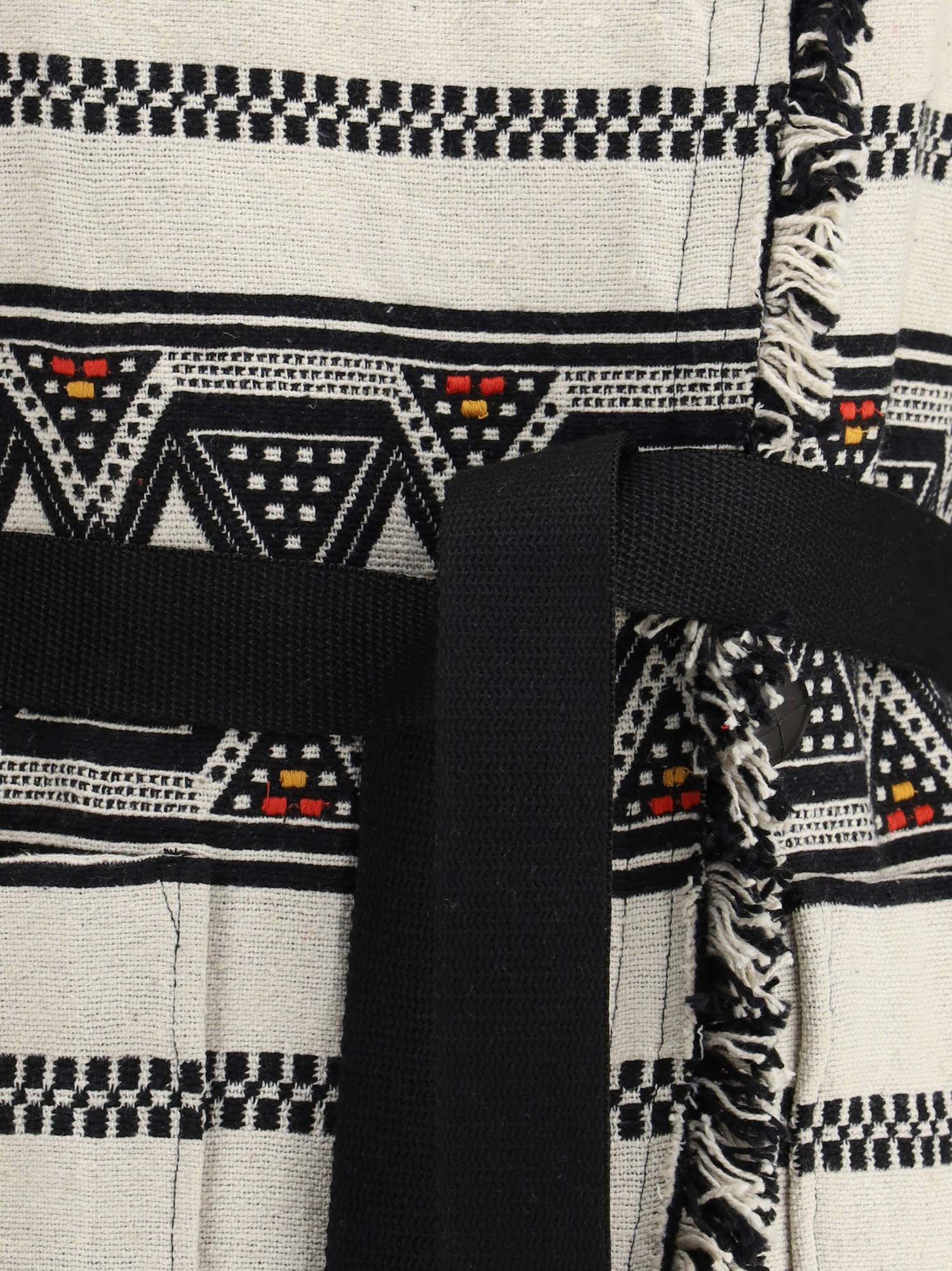 Isabel Marant Étoile Josialo Belted Frayed Cotton-blend Jacquard Jacket In Black