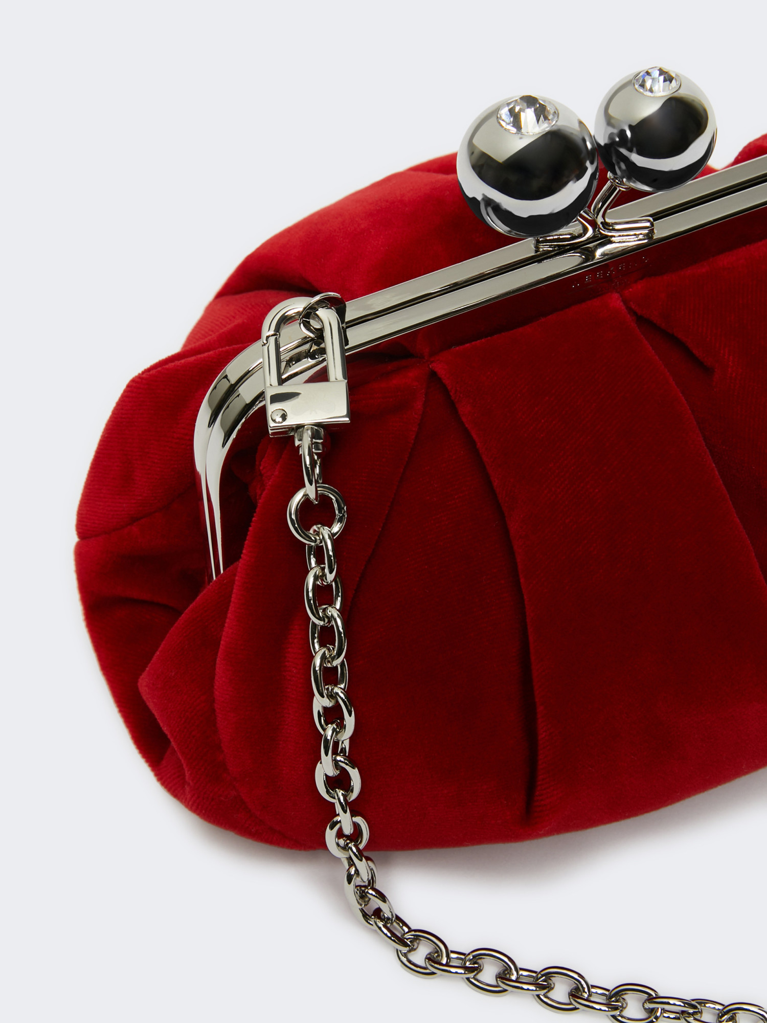 Weekend Max Mara Ball-detail Cotton Clutch Bag In Red