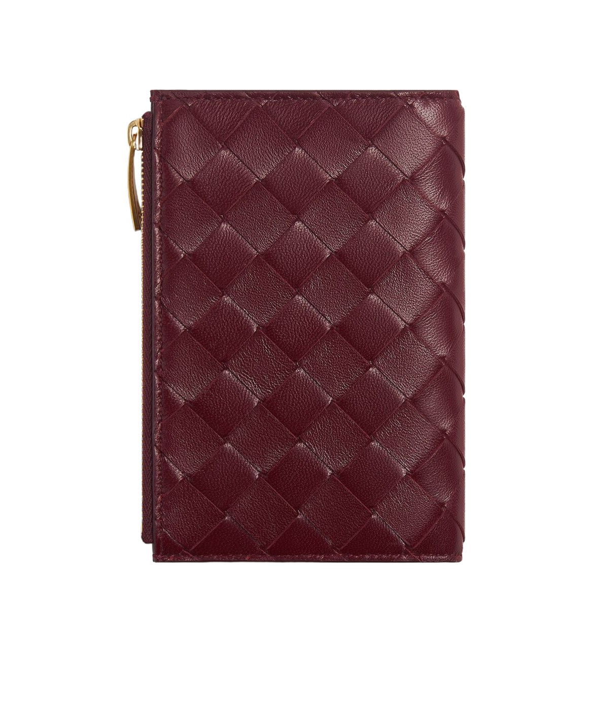 Bottega Veneta Intrecciato Medium Double-folded Wallet In Red