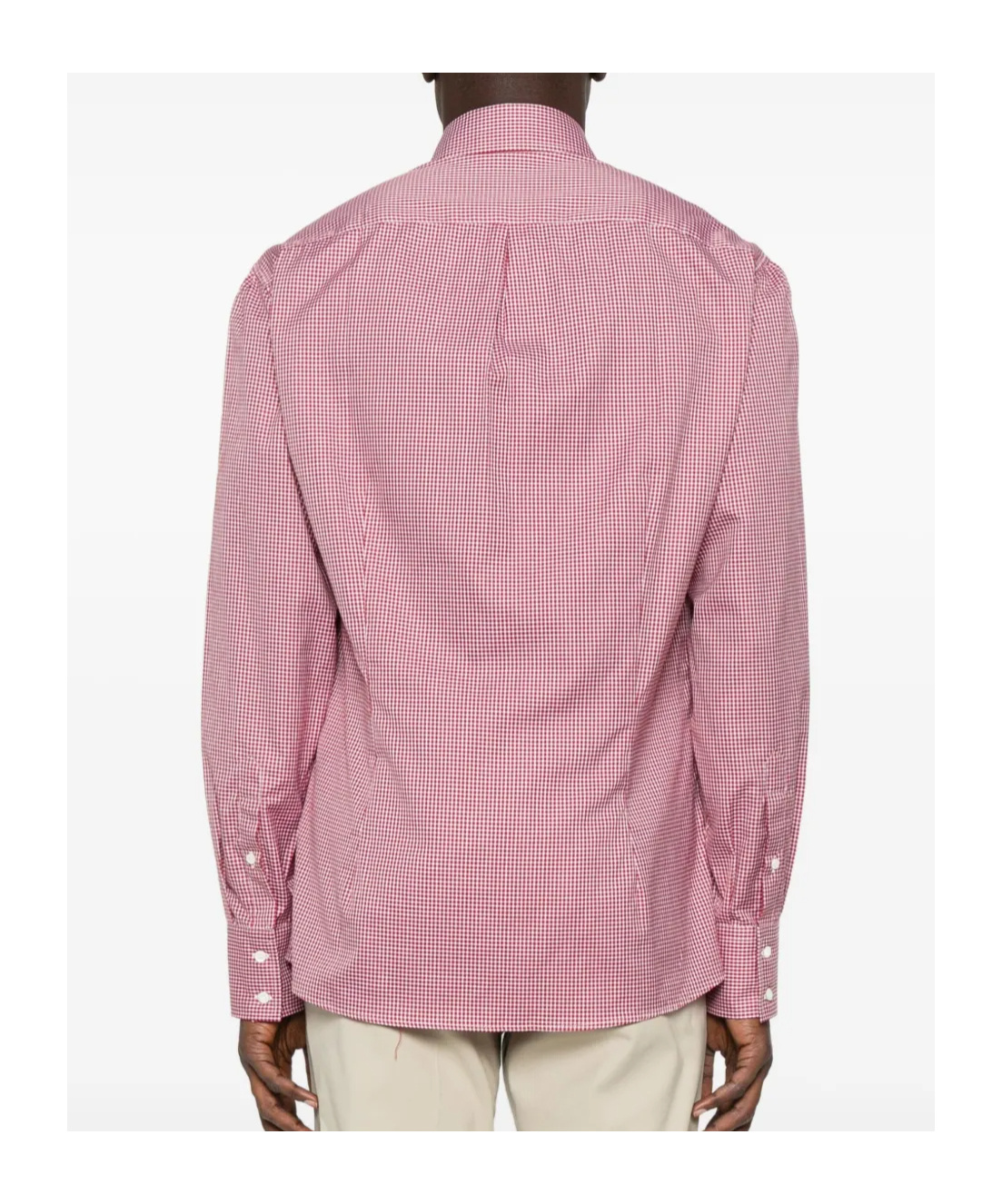 Brunello Cucinelli Gingham Shirt In Pink