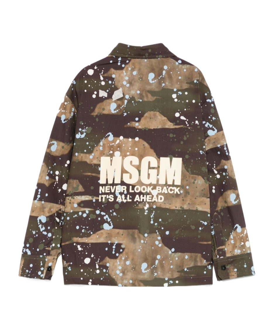 Msgm Long Sleeve Shirt In Multi