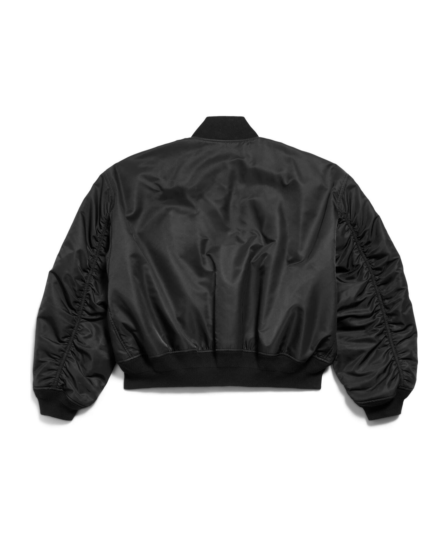 Balenciaga Paris Oversized Bomber Jacket In Black