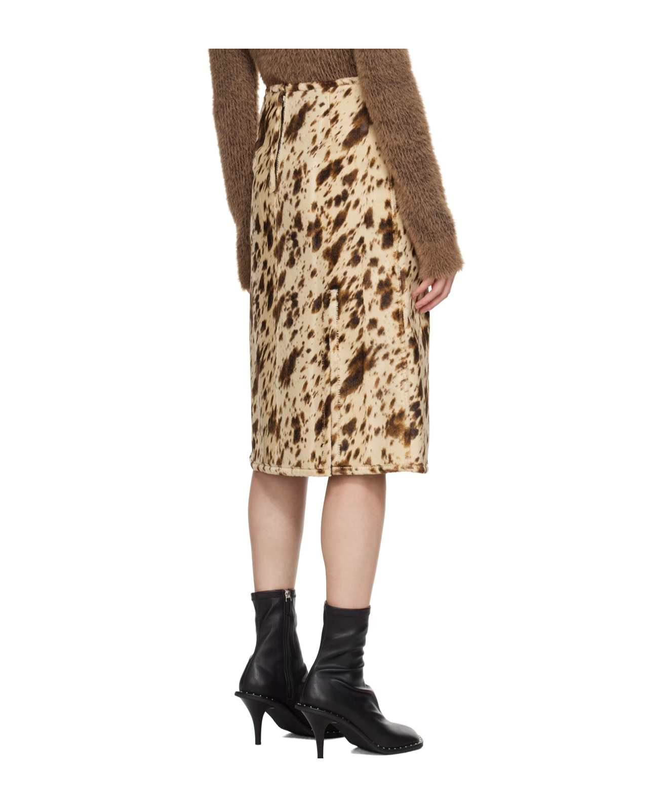 Stella Mccartney Graphic Print Skirt In Nude