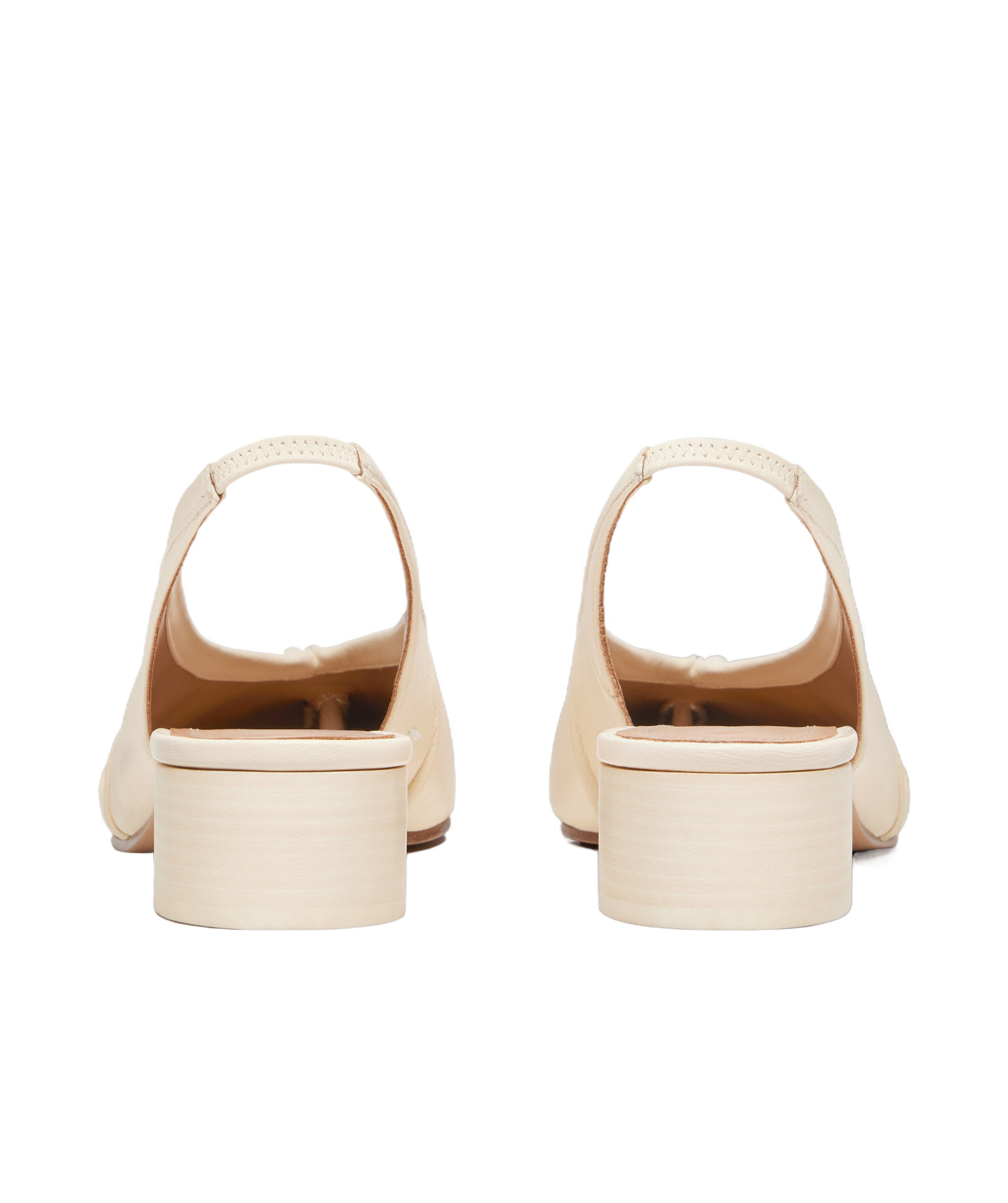 Shop Maison Margiela Tabi New Ballerina Slingbacks In White