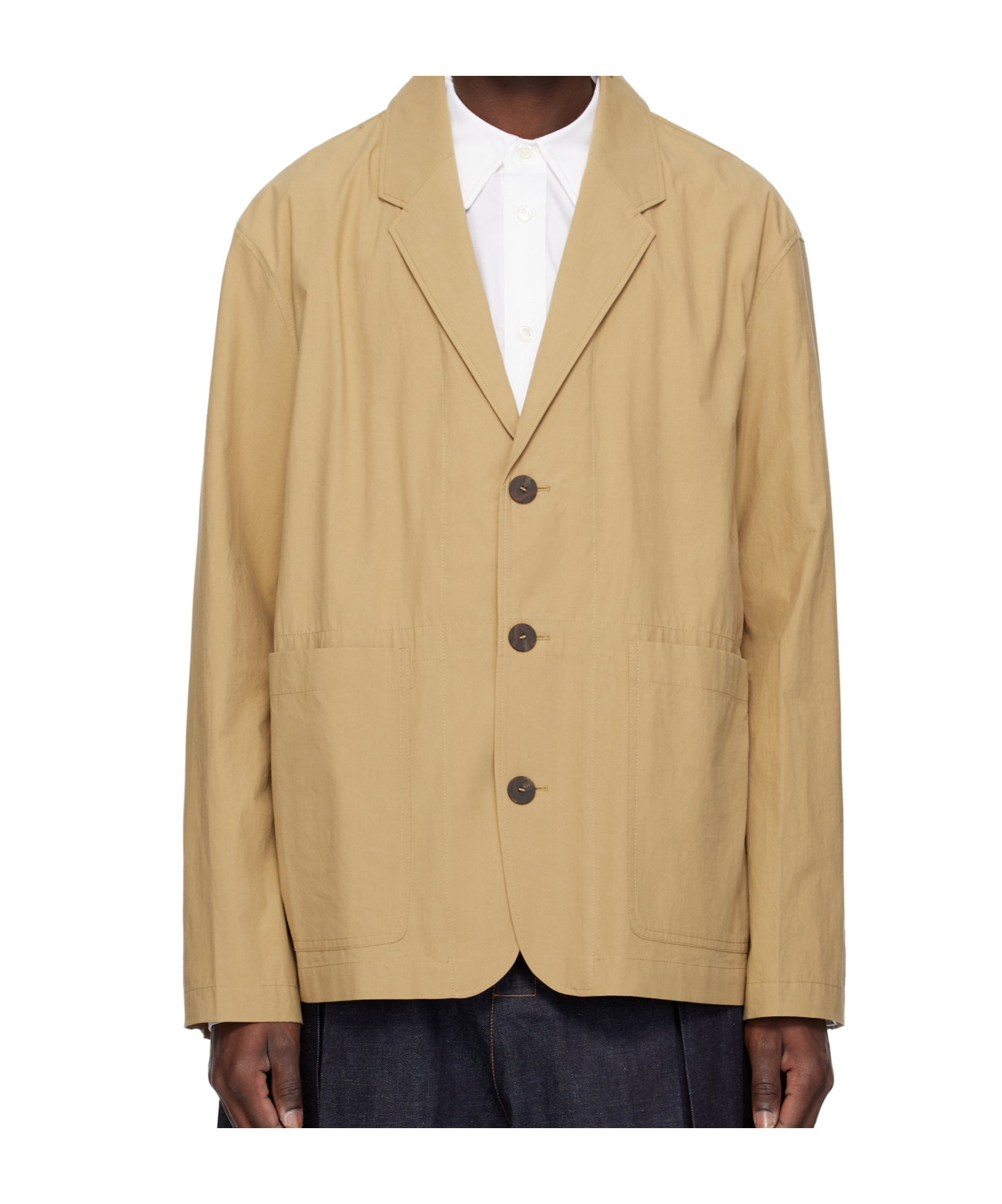 Studio Nicholson Tan Reale Blazer In Nude