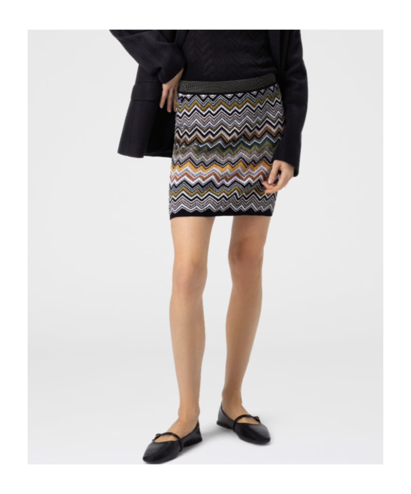 Missoni Zigzag-pattern Mini Skirt In Multi