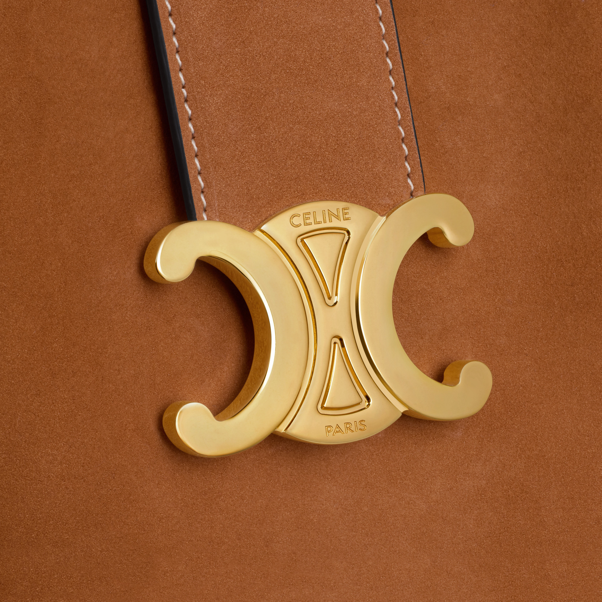 Celine Mini Bucket Louise In Nubuck In Brown