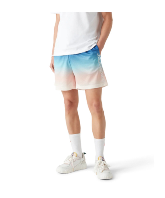 Casablanca Gradient Monogram Shorts With Elasticized Waistband In Blue