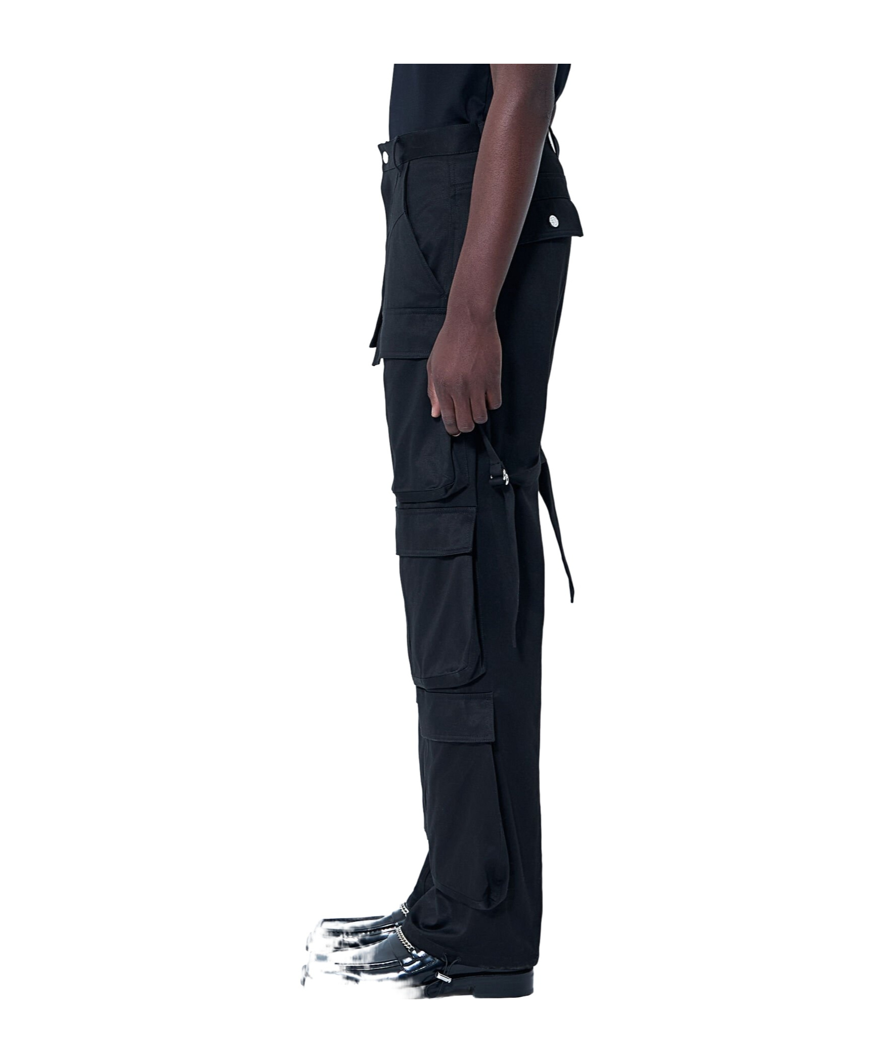 Mugler Multiple Pocket Cargo Pants In Black