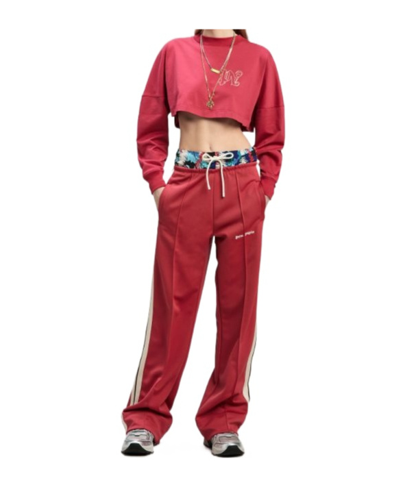 Palm Angels Short Two-letter T-shirt In Red