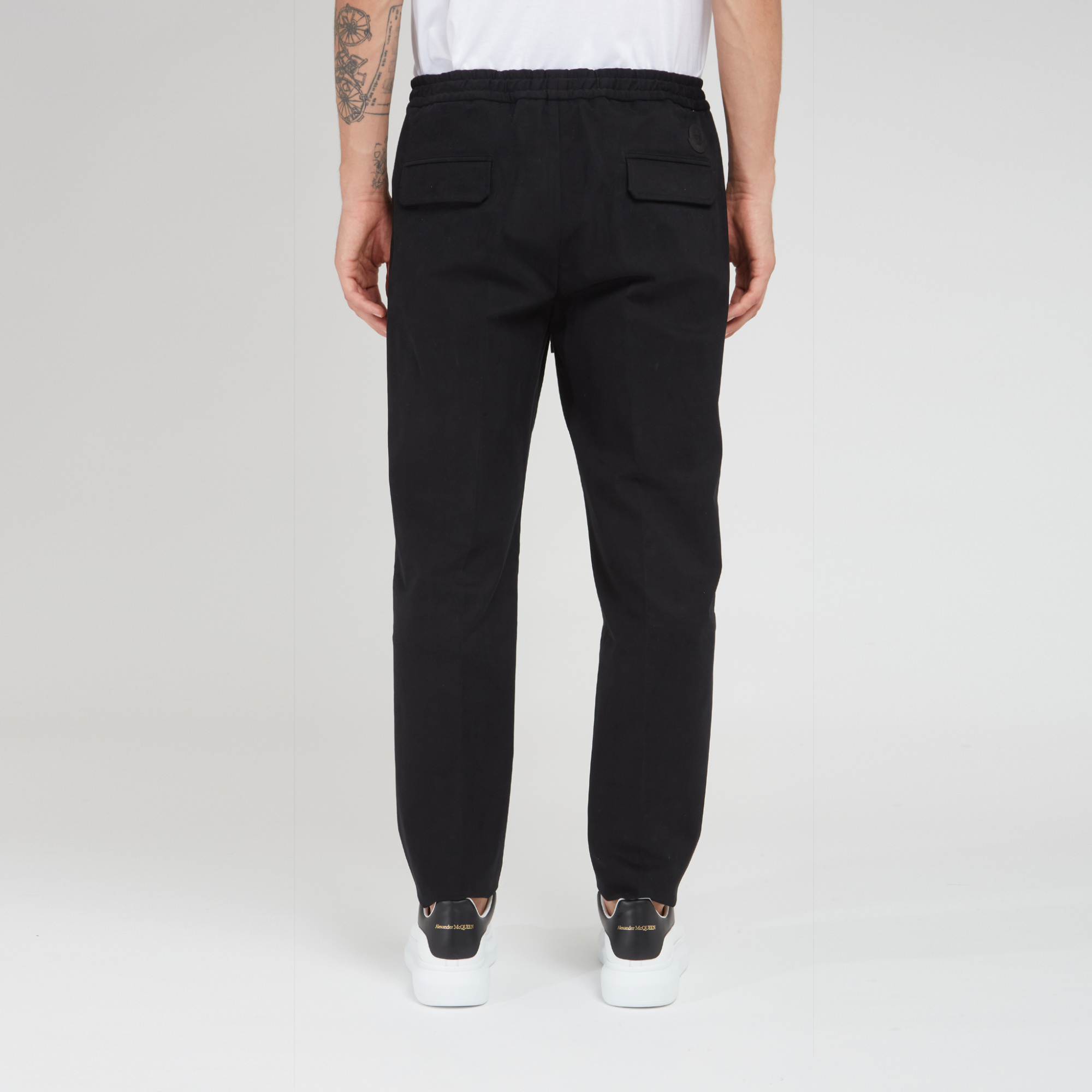 Moncler Drawstring Casual Pants In Black
