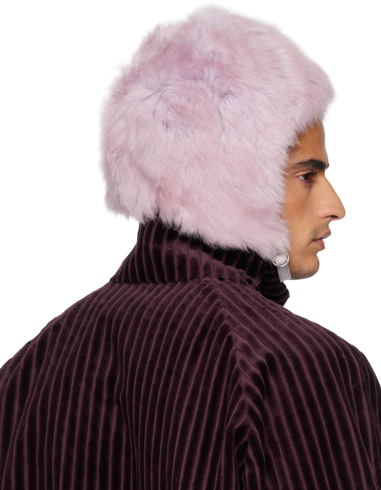 Acne Studios Shearling Cap In Multi