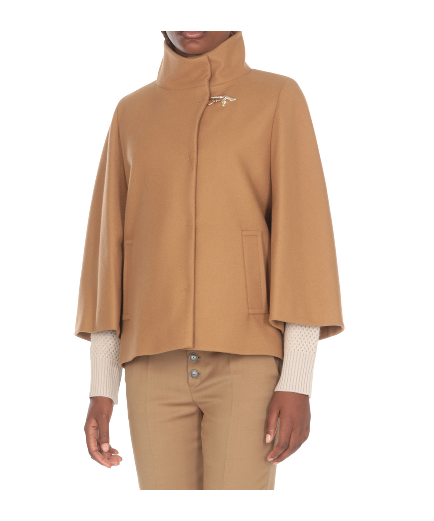 Fay Wool Coat In Nude