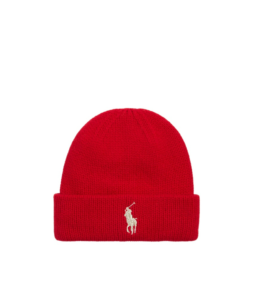 Polo Ralph Lauren Knitted Hat In Red