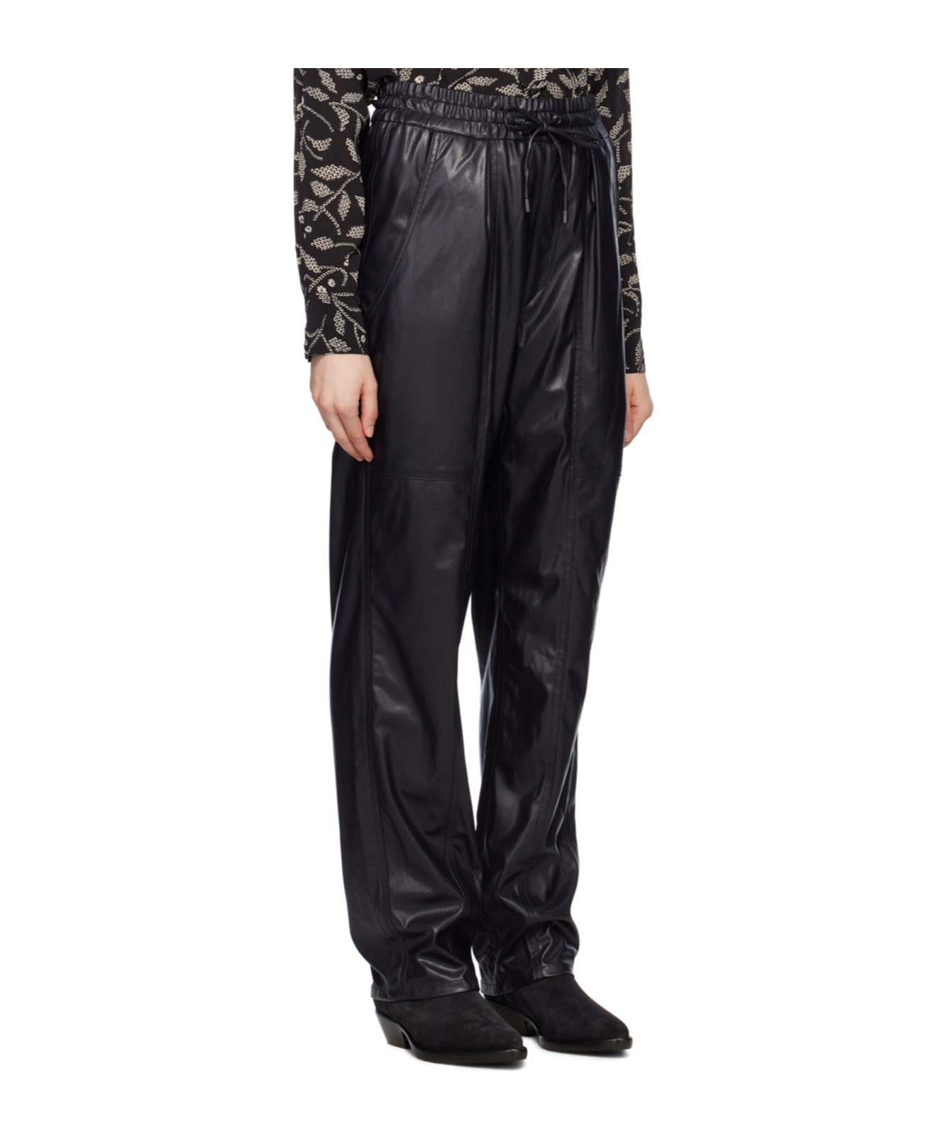 ISABEL MARANT ÉTOILE FAUX-LEATHER STRAIGHT TROUSERS