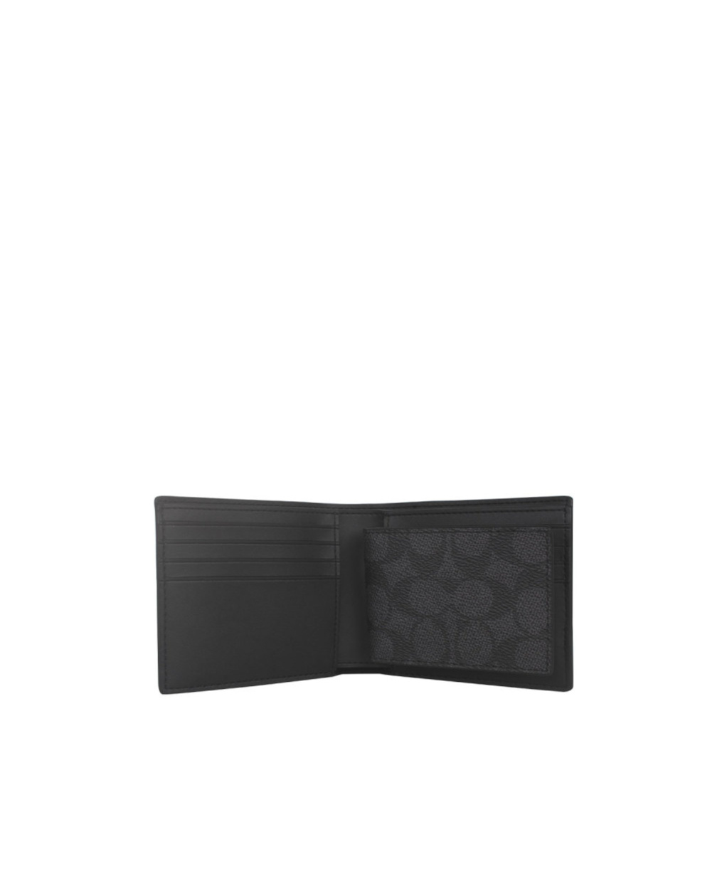 Coach Logo Wallet In Black