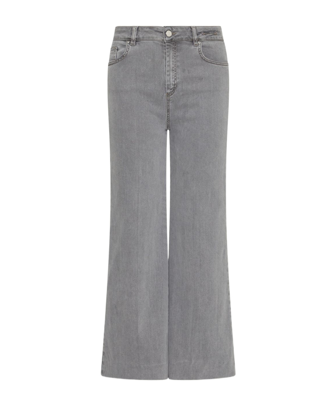 Marella Wide-leg Cropped Jeans - Jeans Grey In Gray