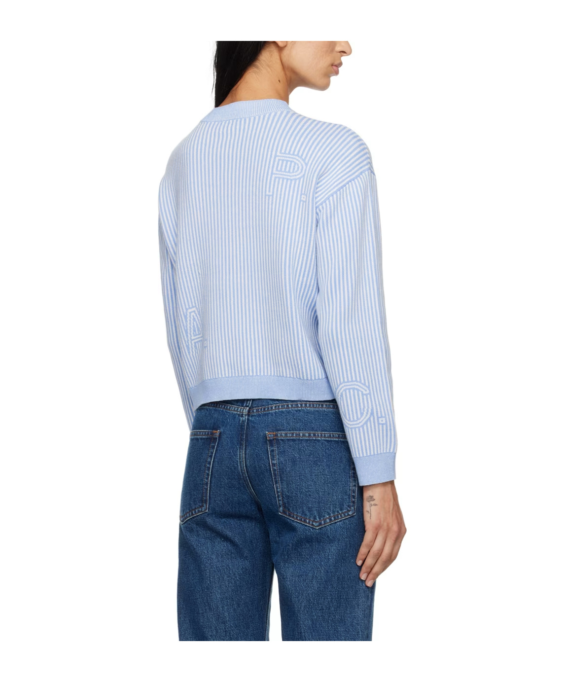 Apc Blue Daisy Sweater In Blue