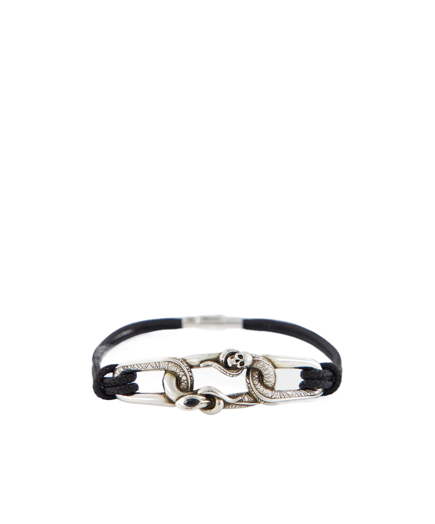 Alexander Mcqueen Rope Loop Bracelet With Brass Detail In Multicolor