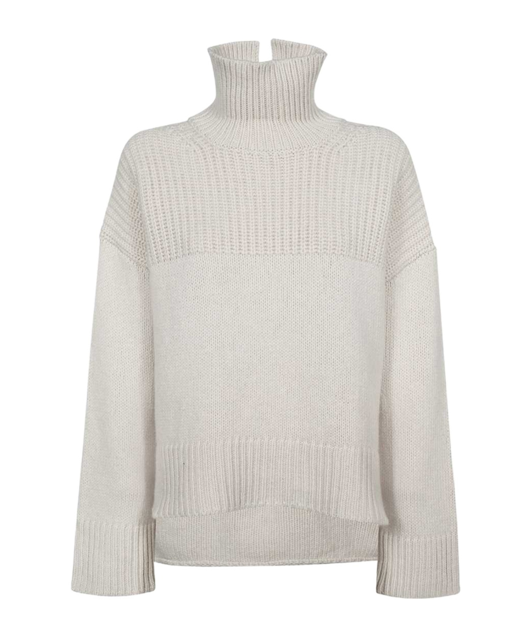 Dondup Roll-neck Wool-cashmere Jumper In White