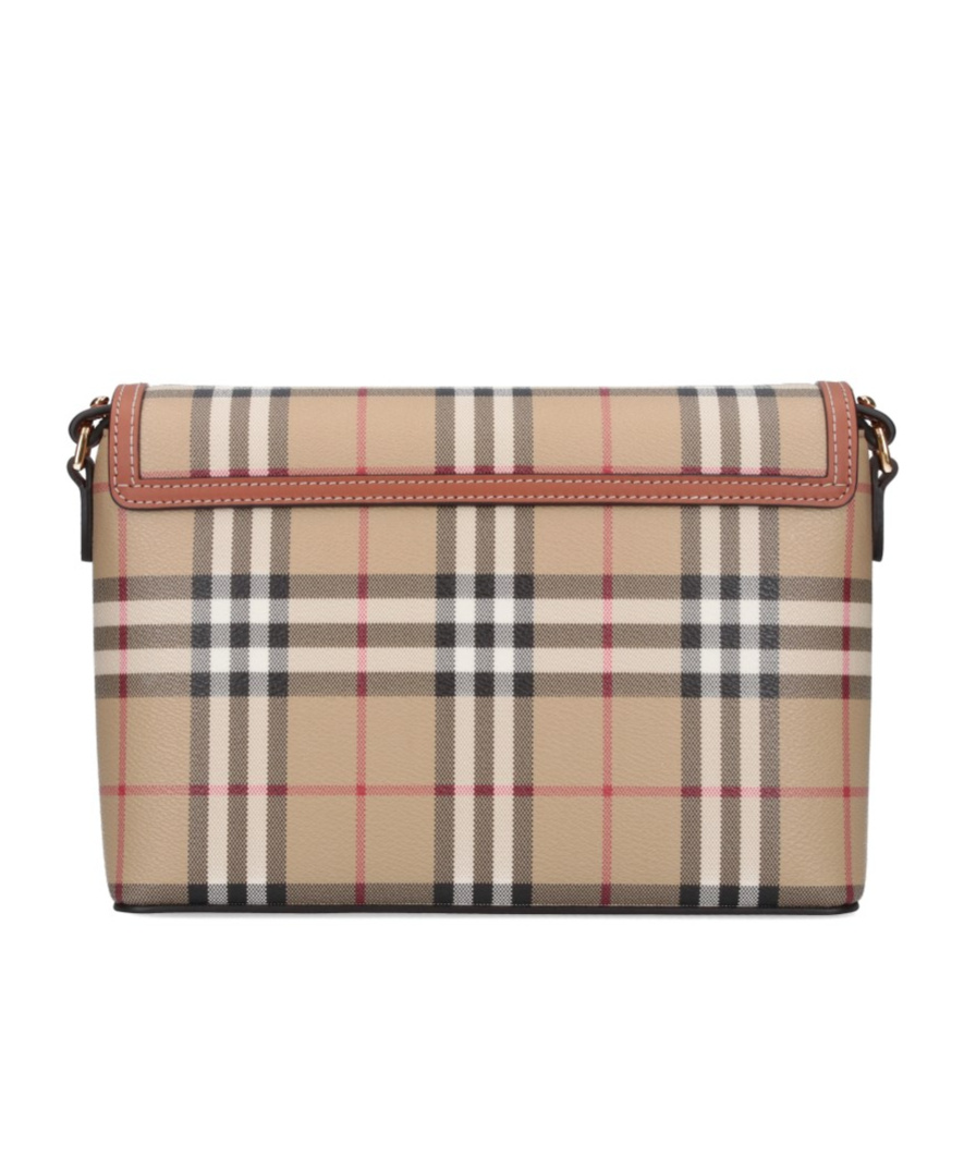 Burberry 'shoulder Bag With Check Pattern Notes In Nude