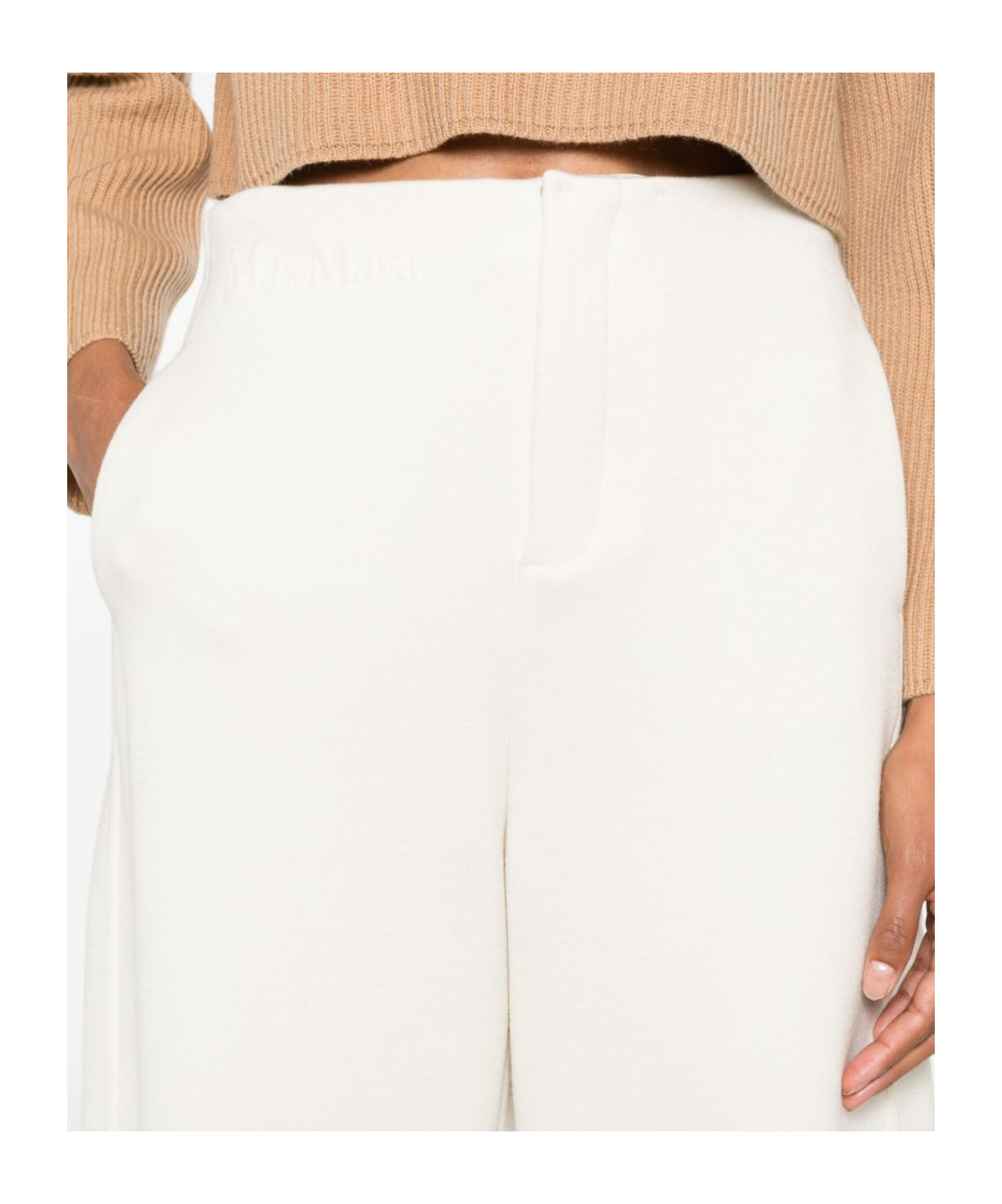 Max Mara Pocket Casual Pants In White
